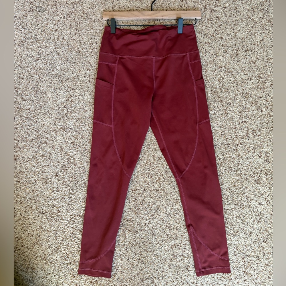 Zyia Active Burnt Rose Pocket Light n Tight Hi-rise 7/8 24"